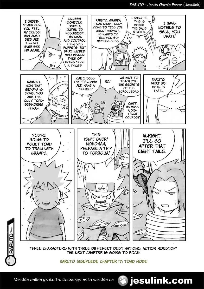 Raruto Sisepuede Chapter 3.16 page 18 - Vol.3 Chapter 16: What he expected of Sinyaya!