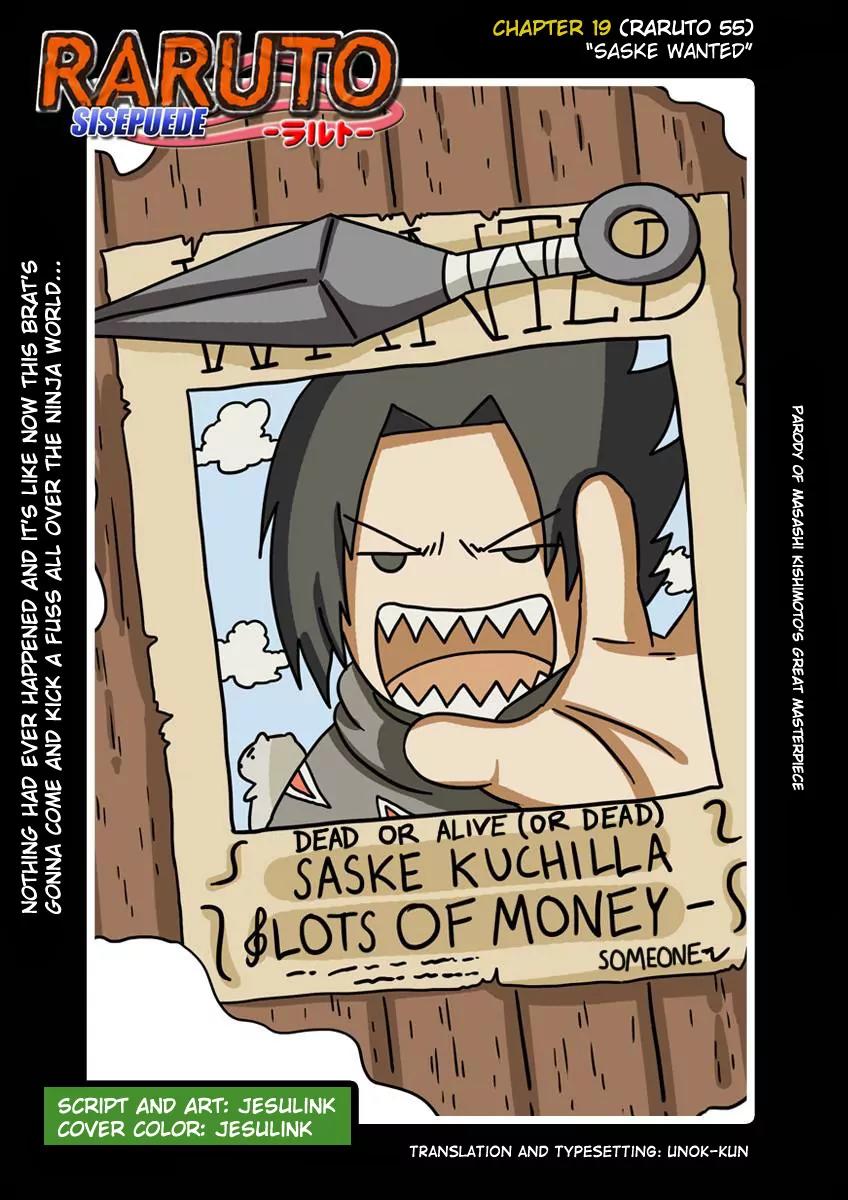 Raruto Sisepuede Chapter 3.19 page 1 - Vol.3 Chapter 19: Saske wanted