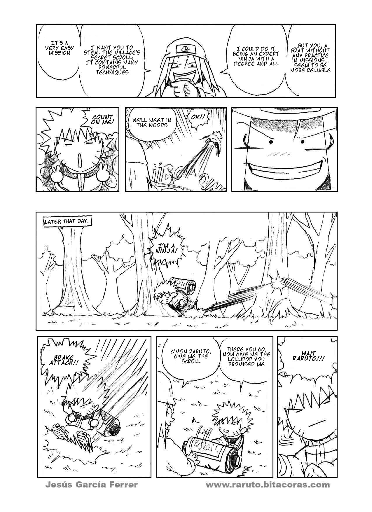 Raruto Chapter 1.2 page 10 - Chapter 1 v2 : You damn ninja!