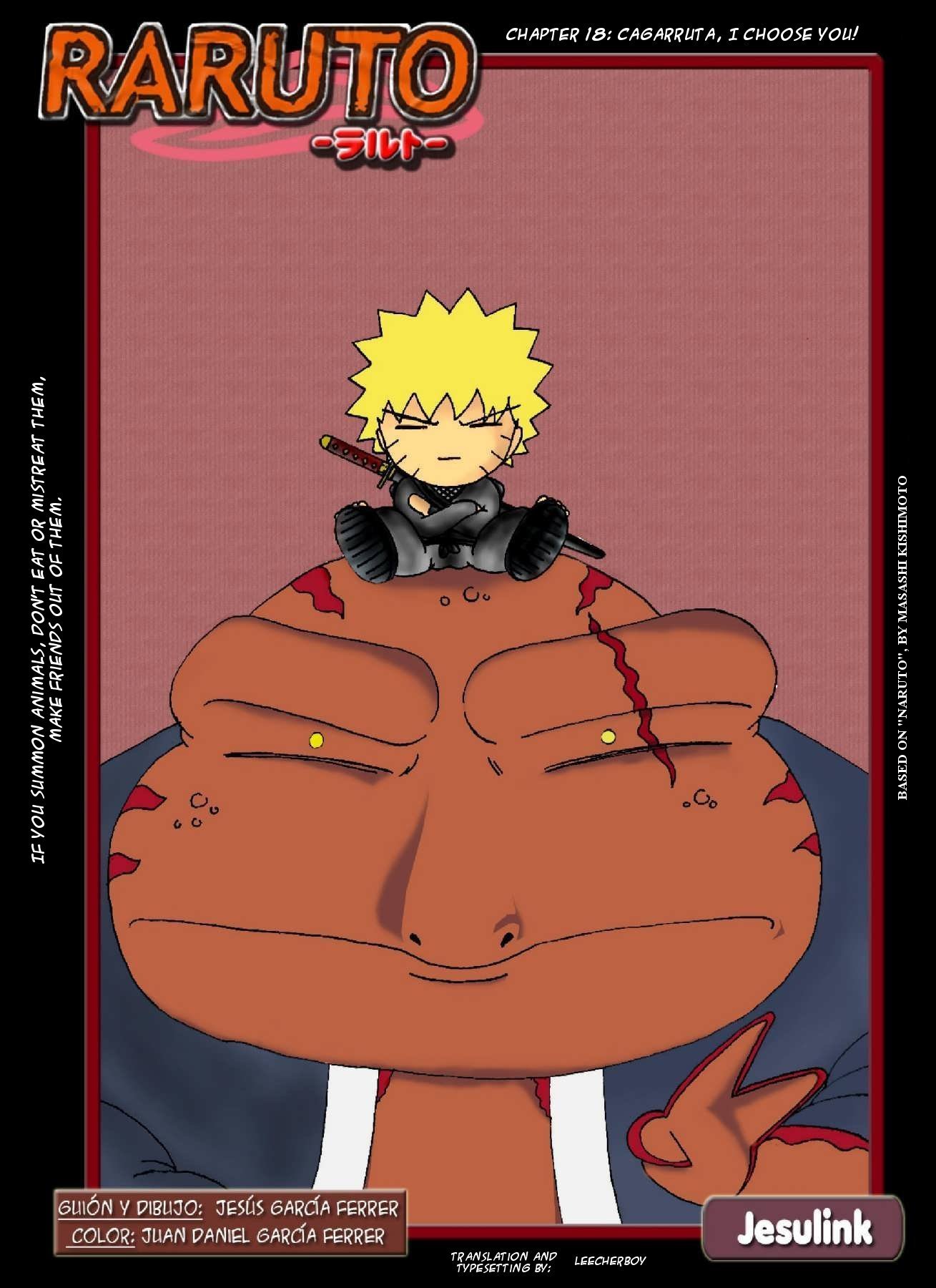 Raruto Chapter 18.2 page 1 - Chapter 18 v2 : Cagarruta, I choose you!