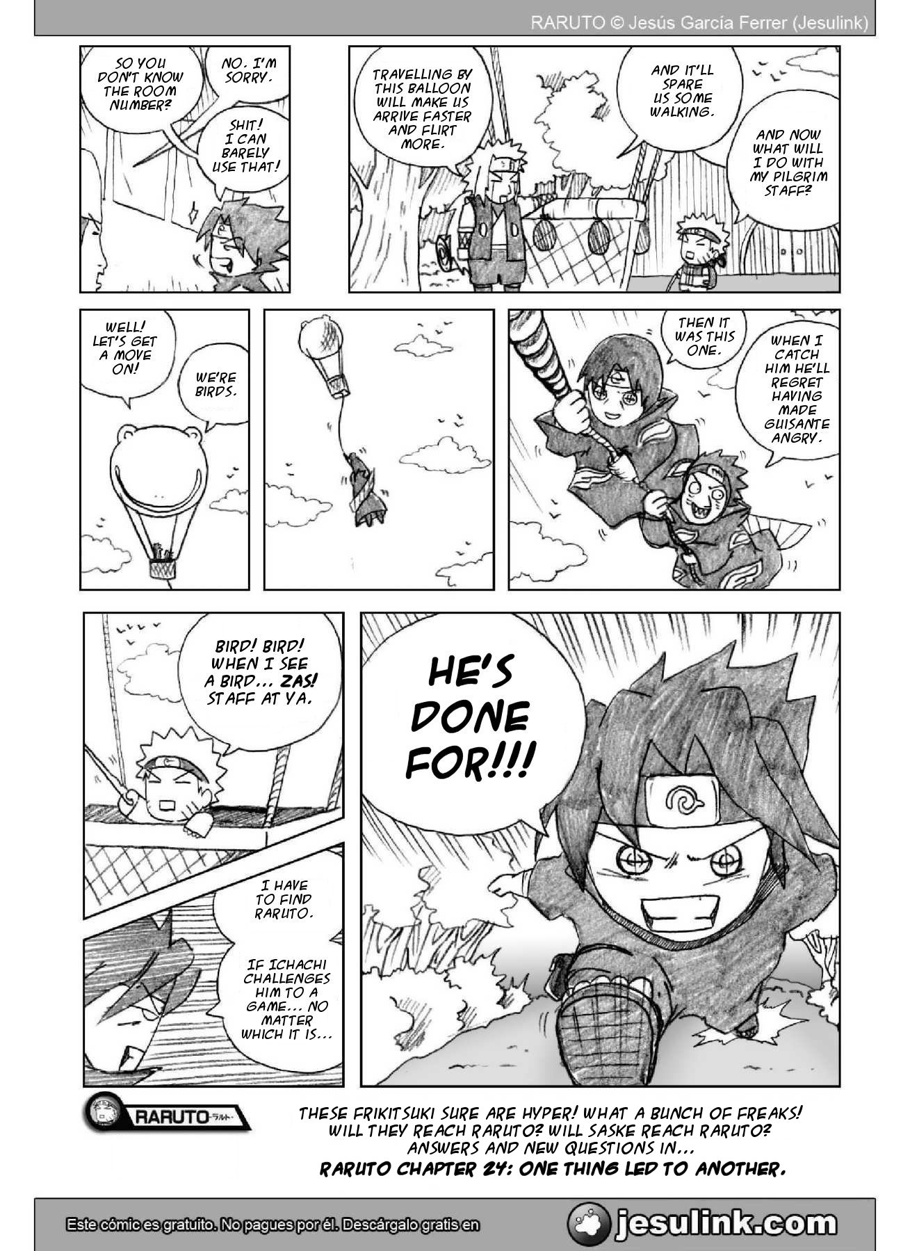 Raruto Chapter 23.2 page 16 - Chapter 23 v2 : Coming, coming back home