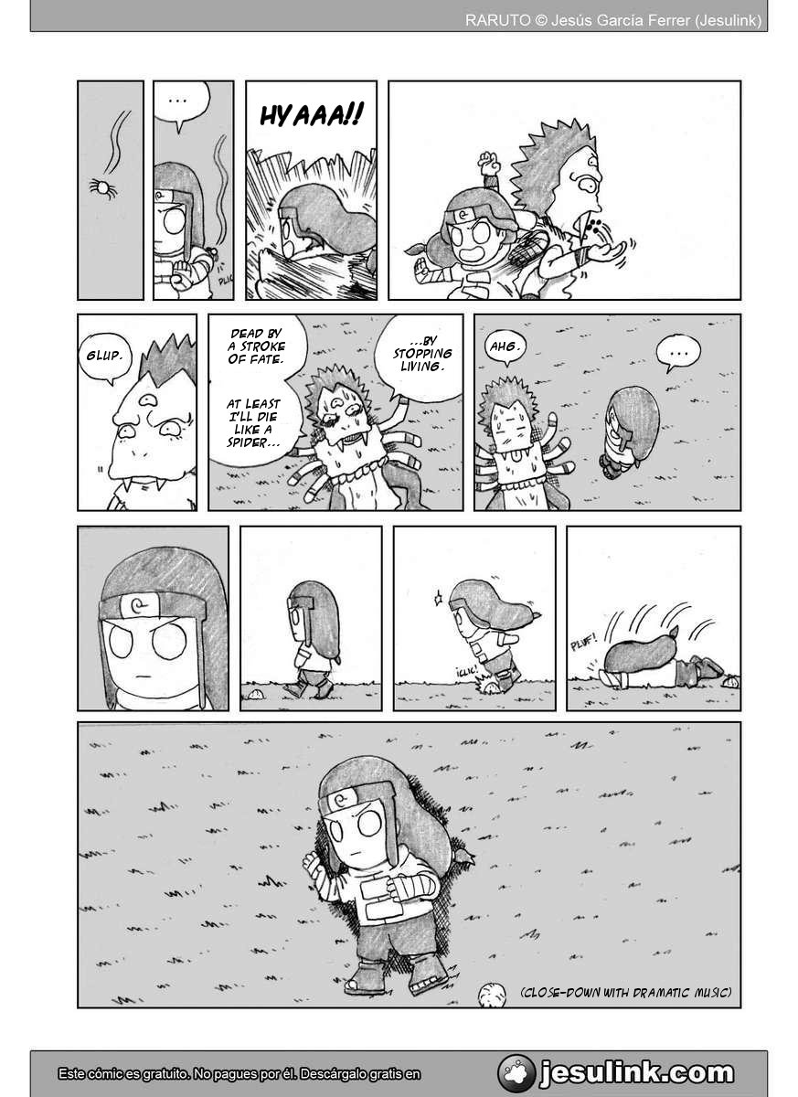 Raruto Chapter 32.33-2 page 16 - Chapter 32-33 v2 : Fatso versus fatso / Caught up in the web