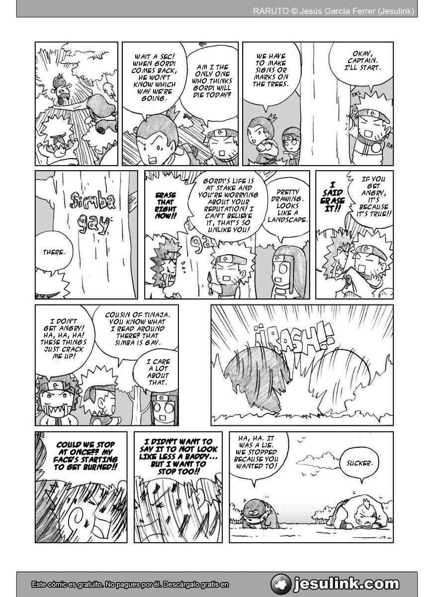 Raruto Chapter 32.33-2 page 3 - Chapter 32-33 v2 : Fatso versus fatso / Caught up in the web