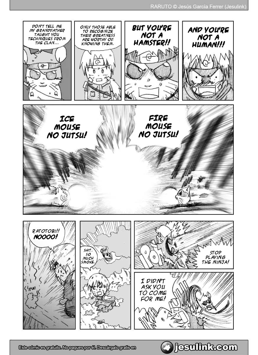 Raruto Chapter 35.2 page 13 - Chapter 35.2 (b): Seven fights (II)