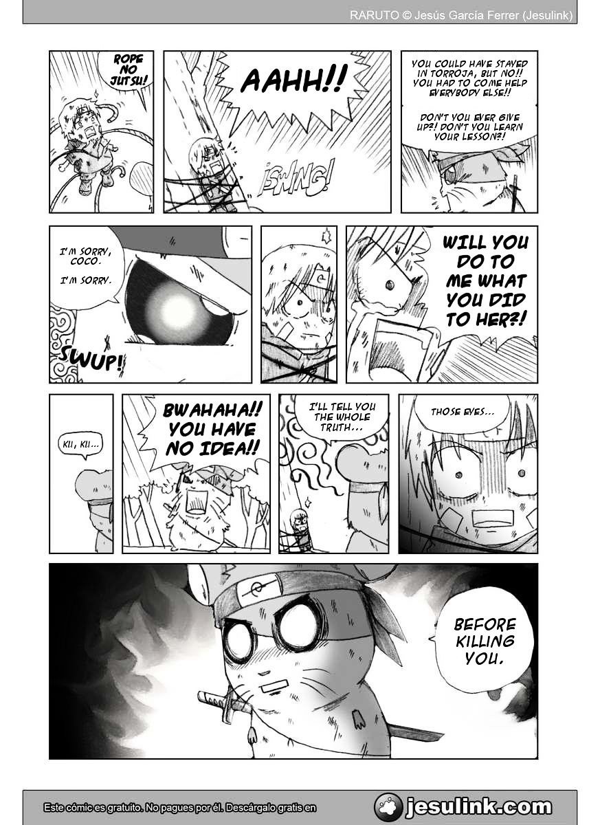 Raruto Chapter 35.2 page 14 - Chapter 35.2 (b): Seven fights (II)