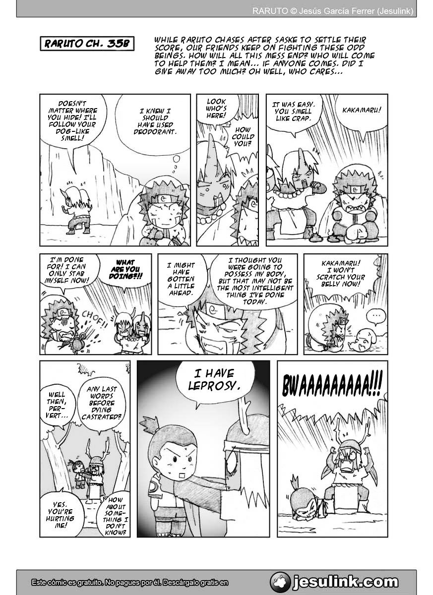 Raruto Chapter 35.2 page 2 - Chapter 35.2 (b): Seven fights (II)