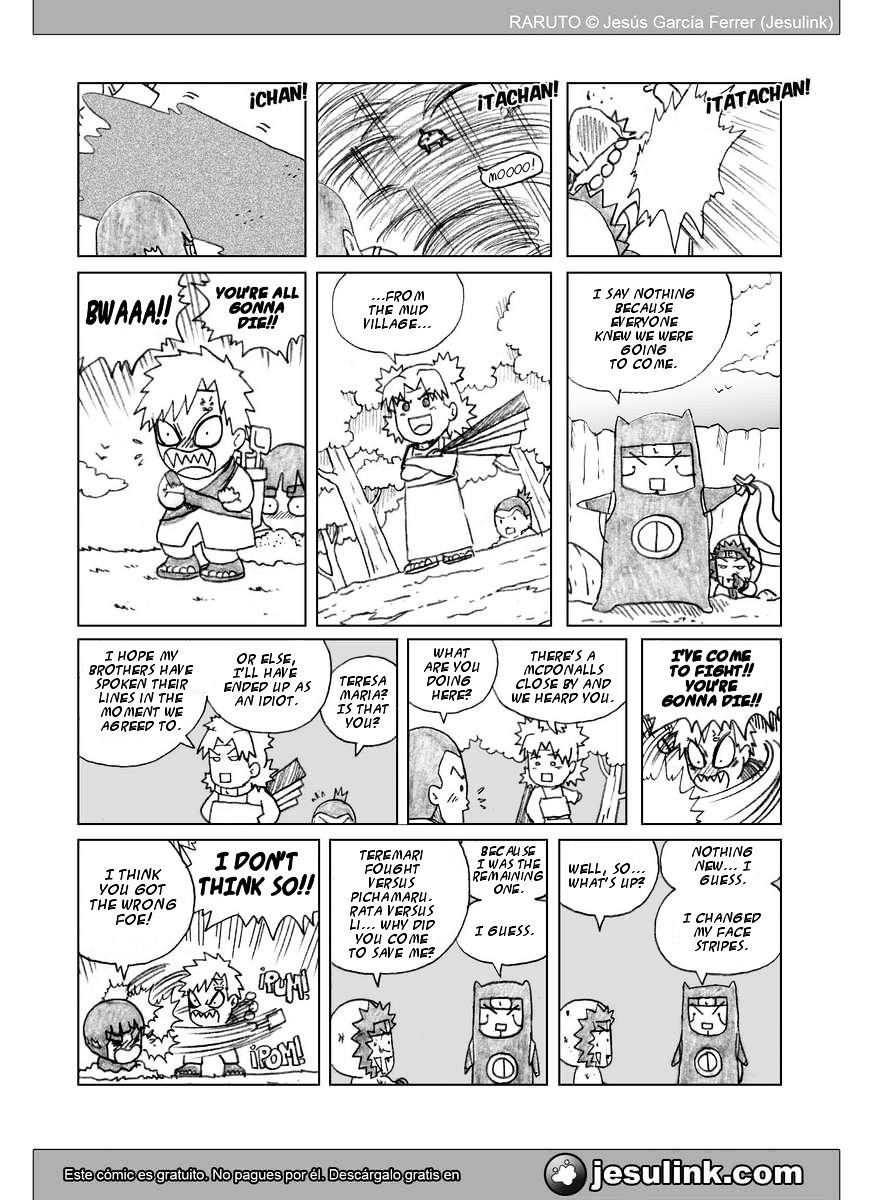 Raruto Chapter 35.2 page 4 - Chapter 35.2 (b): Seven fights (II)