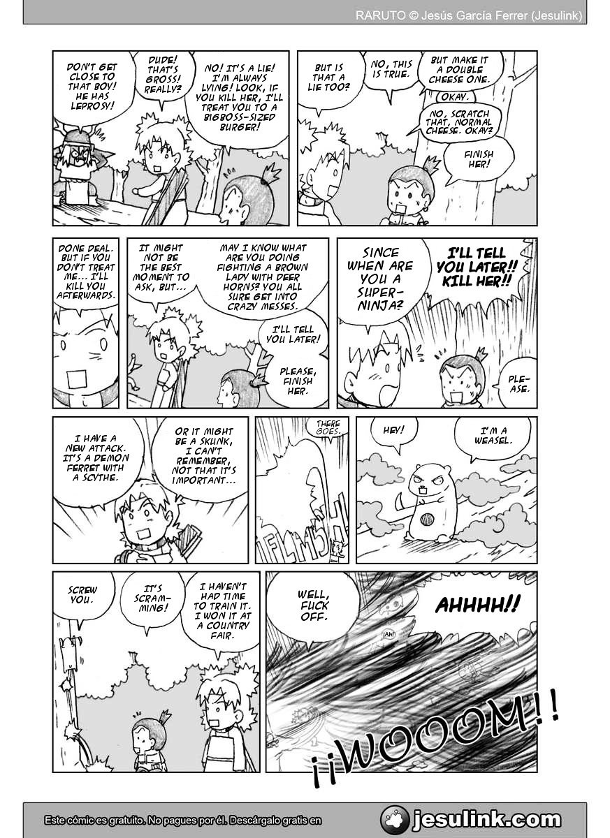 Raruto Chapter 35.2 page 5 - Chapter 35.2 (b): Seven fights (II)
