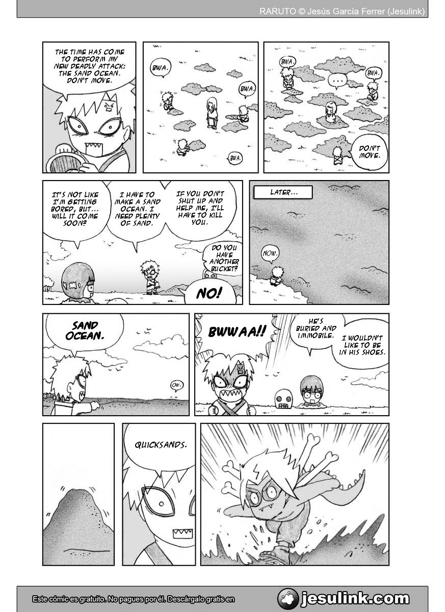 Raruto Chapter 35.2 page 8 - Chapter 35.2 (b): Seven fights (II)