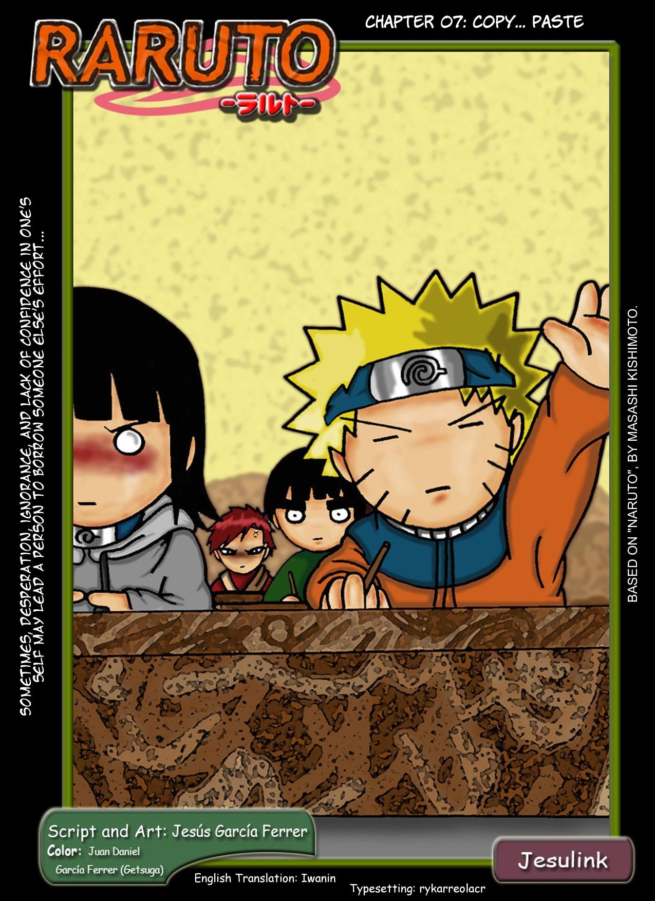 Raruto Chapter 7.2 page 2 - Chapter 7 v2 : Copy... Paste