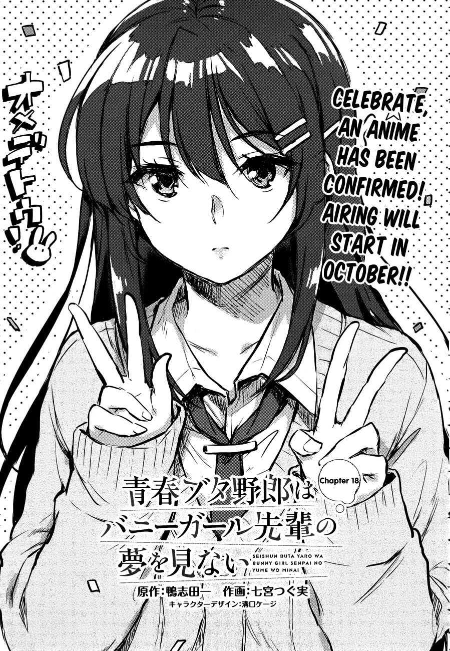 Rascal Does Not Dream of Bunny Girl Senpai Chapter 18 page 3 - Chapter 18