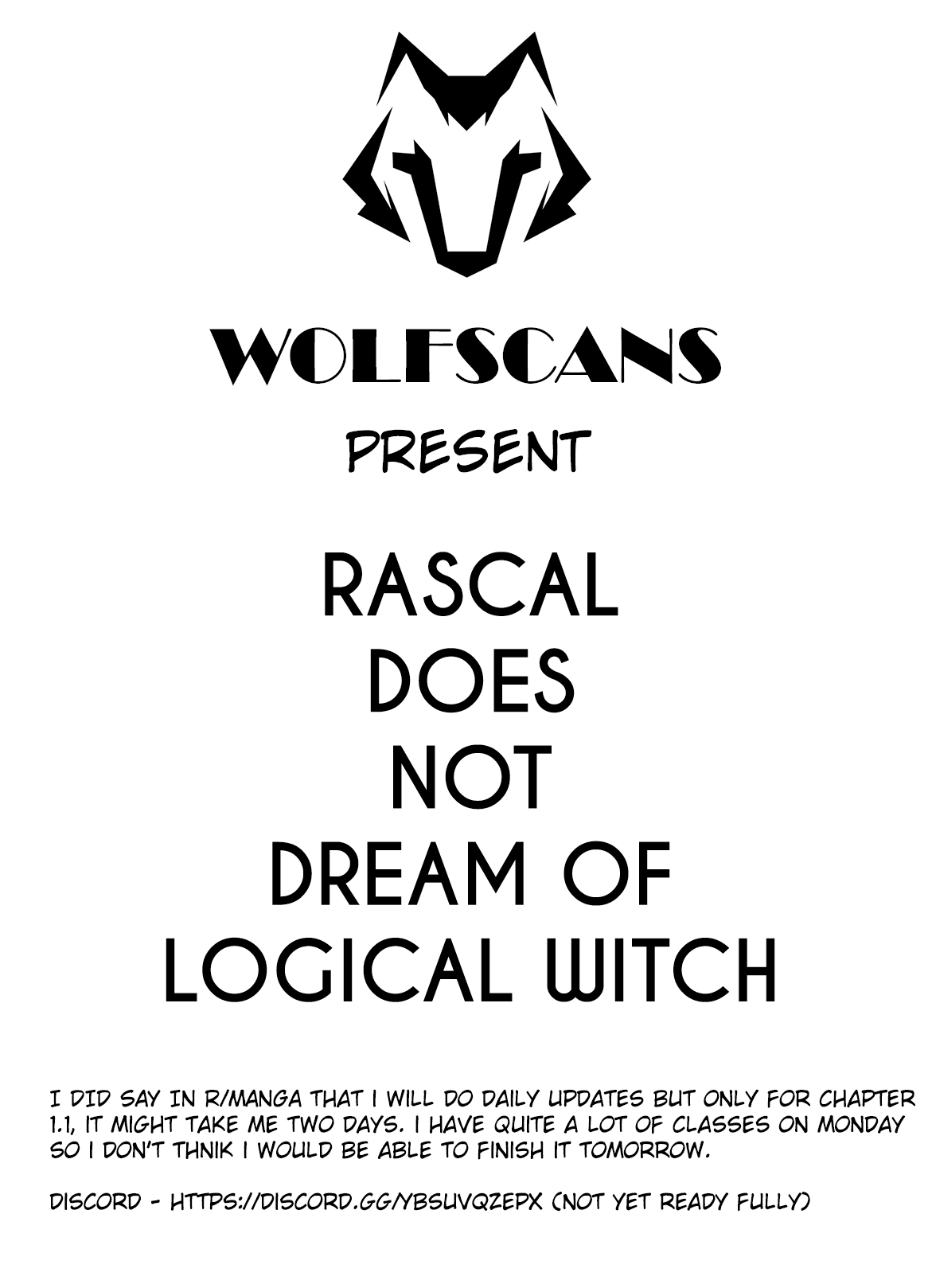 Rascal Does Not Dream of Logical Witch Chapter 0.1 page 15 - Chapter 0.1 - 0.2: Volume Extras
