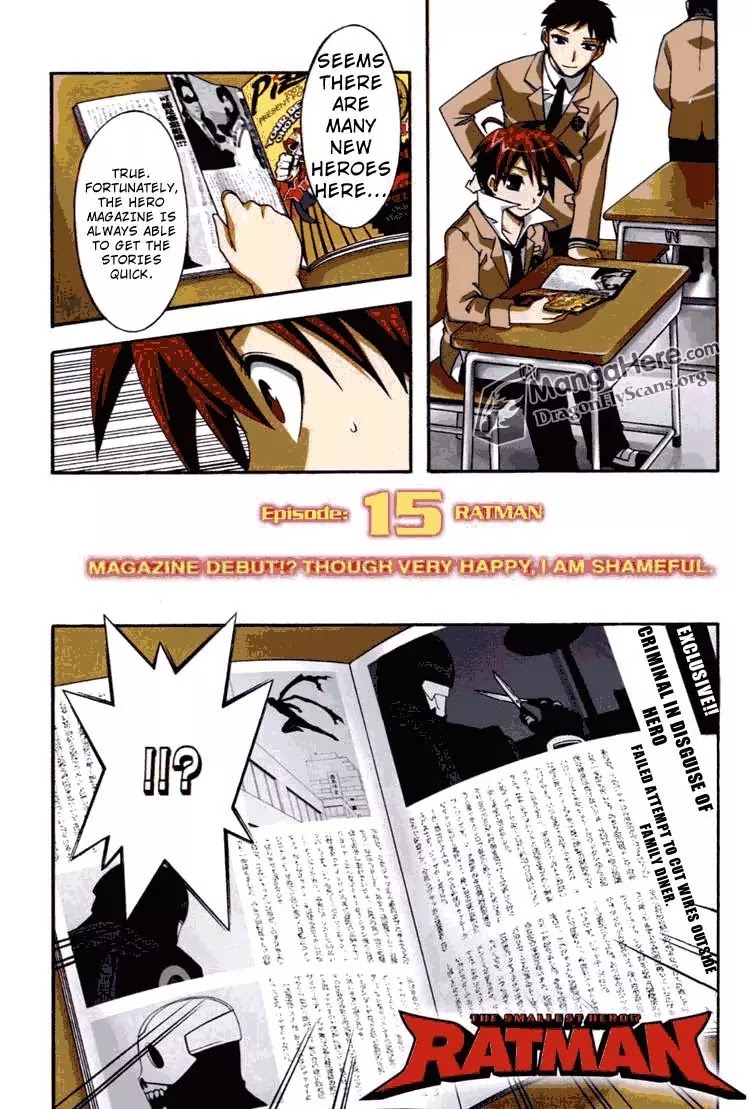 Ratman Chapter 15 page 3 - Chapter 15 : Magazine Debut!? Though very Happy, I am Shameful.