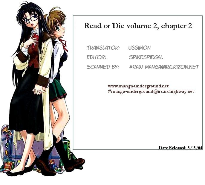 Read or Die Chapter 10 page 1 - Chapter 10