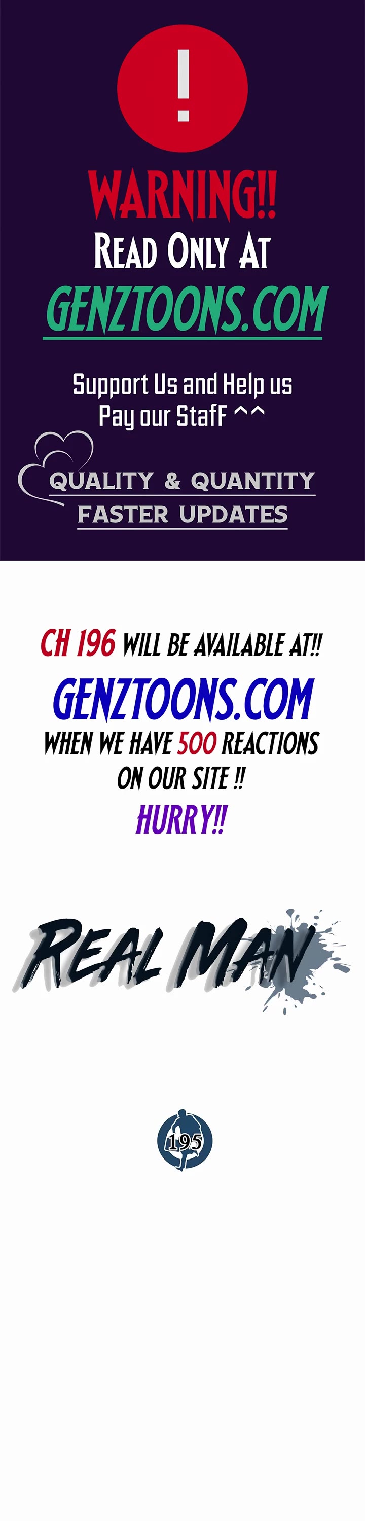 Real Man Chapter 195 thumbnail