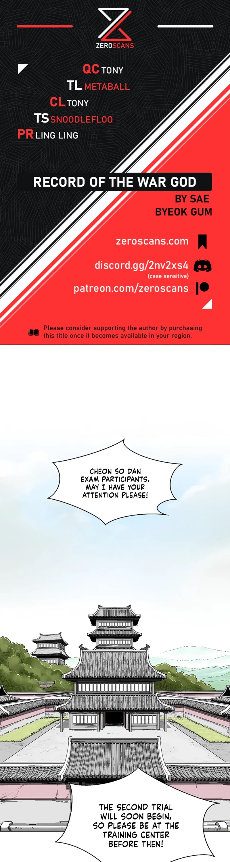 Record of the War God Chapter 9 page 1 - Chapter 9