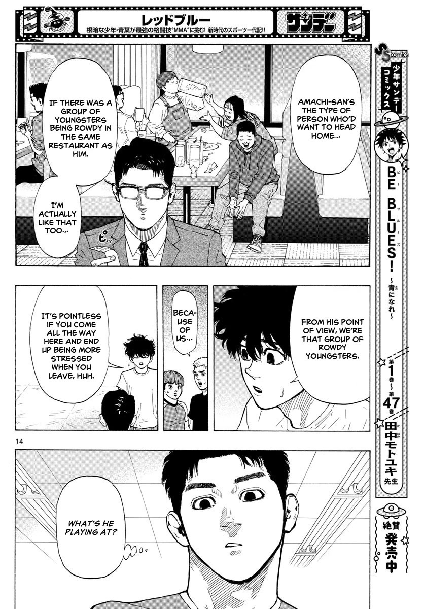 Red Blue Chapter 21 page 15 - Chapter 21: The Sleeping Technician and the Rainy Ground