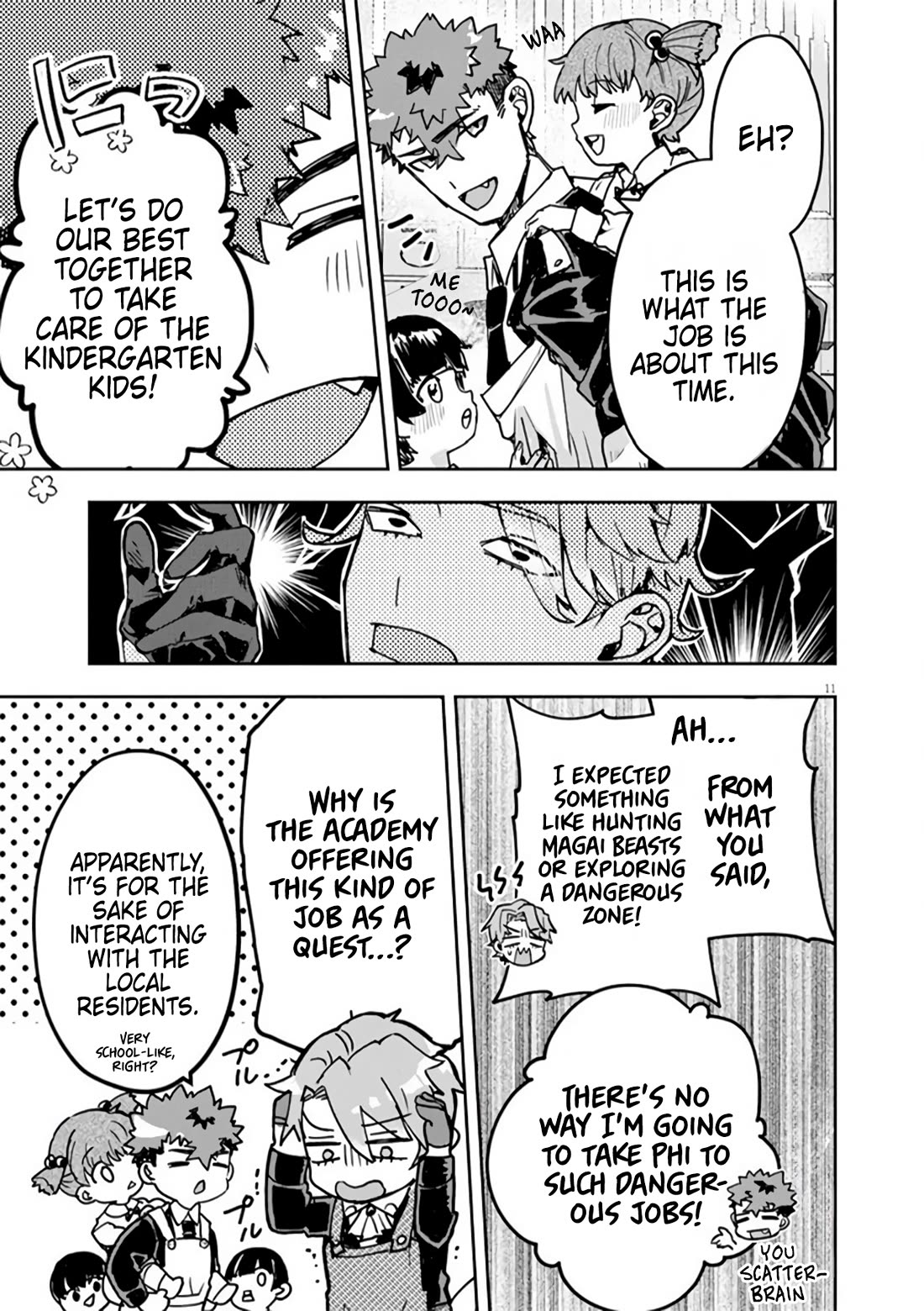 Regarding the Destruction of the Destruction Flag as a Result of a Nichiasa-Loving Otaku Being Reincarnated as a Villainous Student. Chapter 11 page 11 - Chapter 11: Good Morning, Crab Noble!