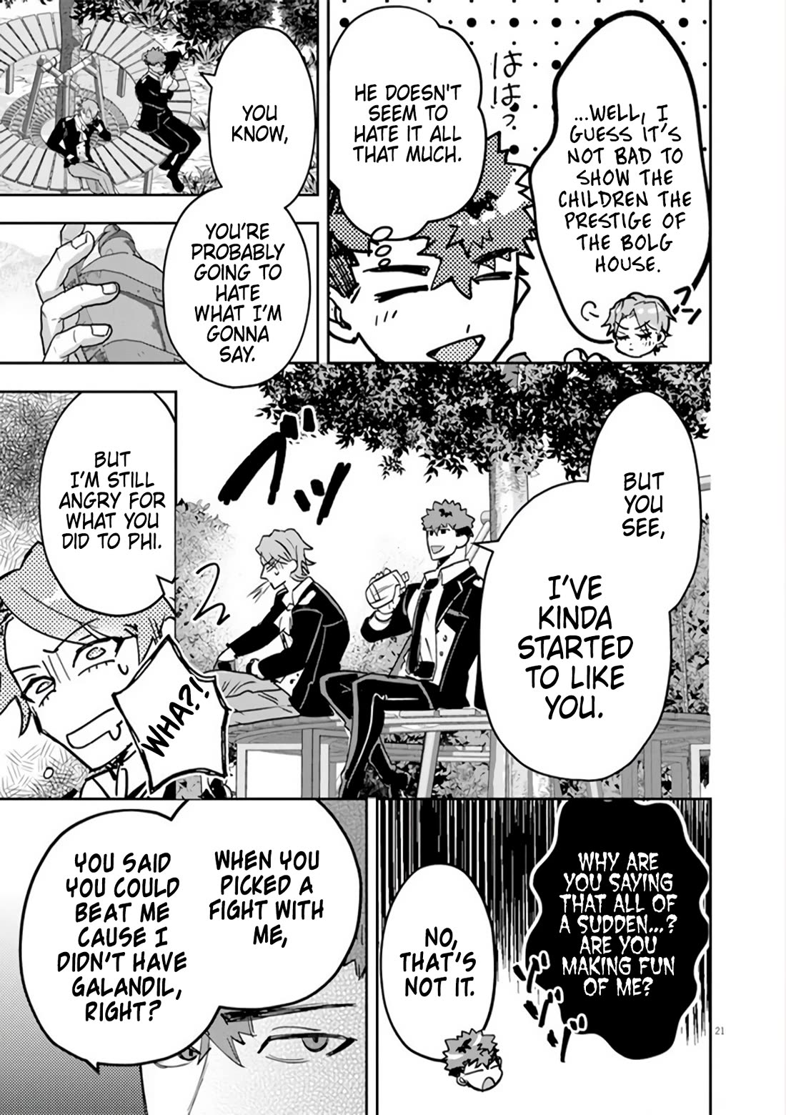 Regarding the Destruction of the Destruction Flag as a Result of a Nichiasa-Loving Otaku Being Reincarnated as a Villainous Student. Chapter 11 page 21 - Chapter 11: Good Morning, Crab Noble!