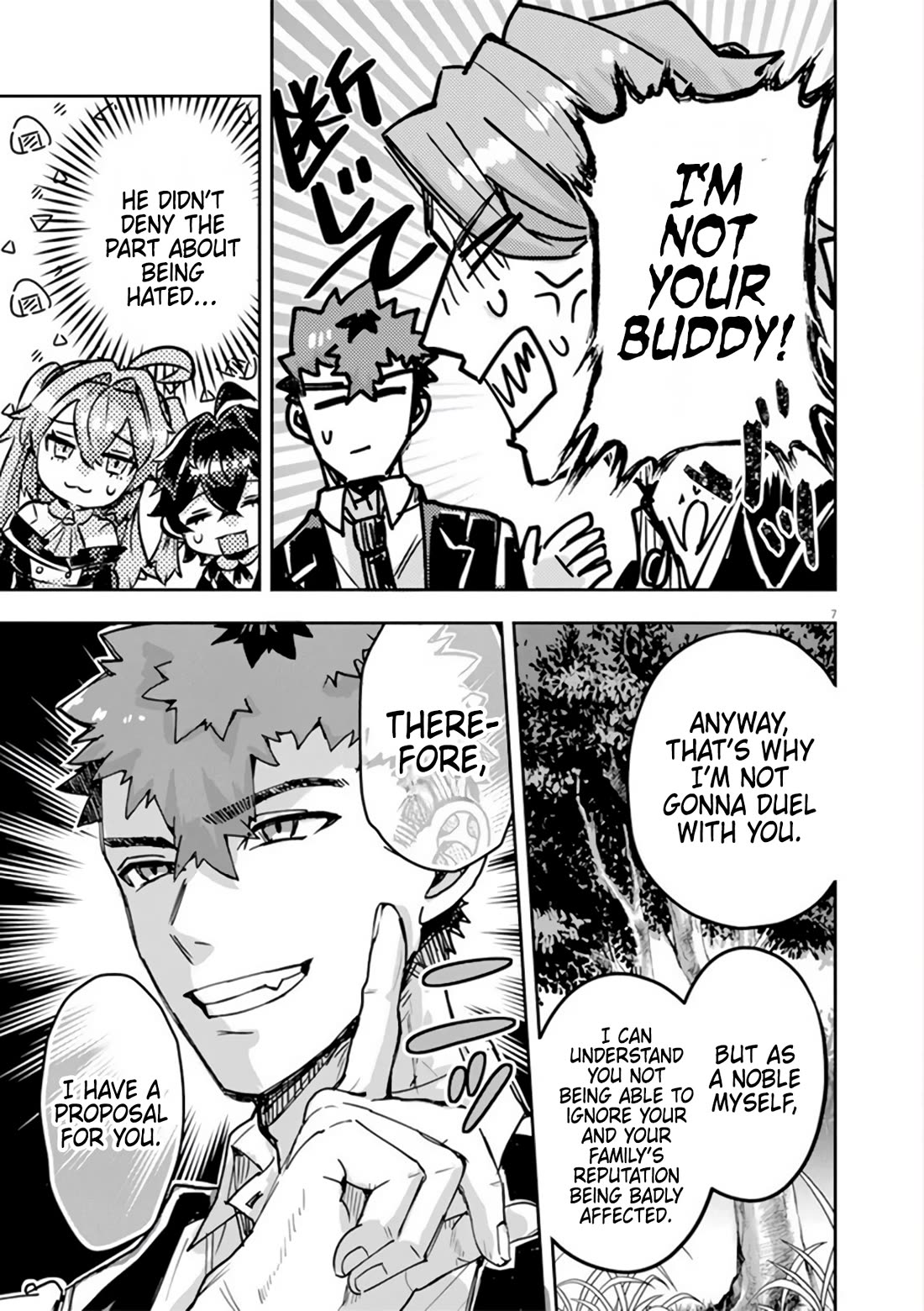 Regarding the Destruction of the Destruction Flag as a Result of a Nichiasa-Loving Otaku Being Reincarnated as a Villainous Student. Chapter 11 page 7 - Chapter 11: Good Morning, Crab Noble!