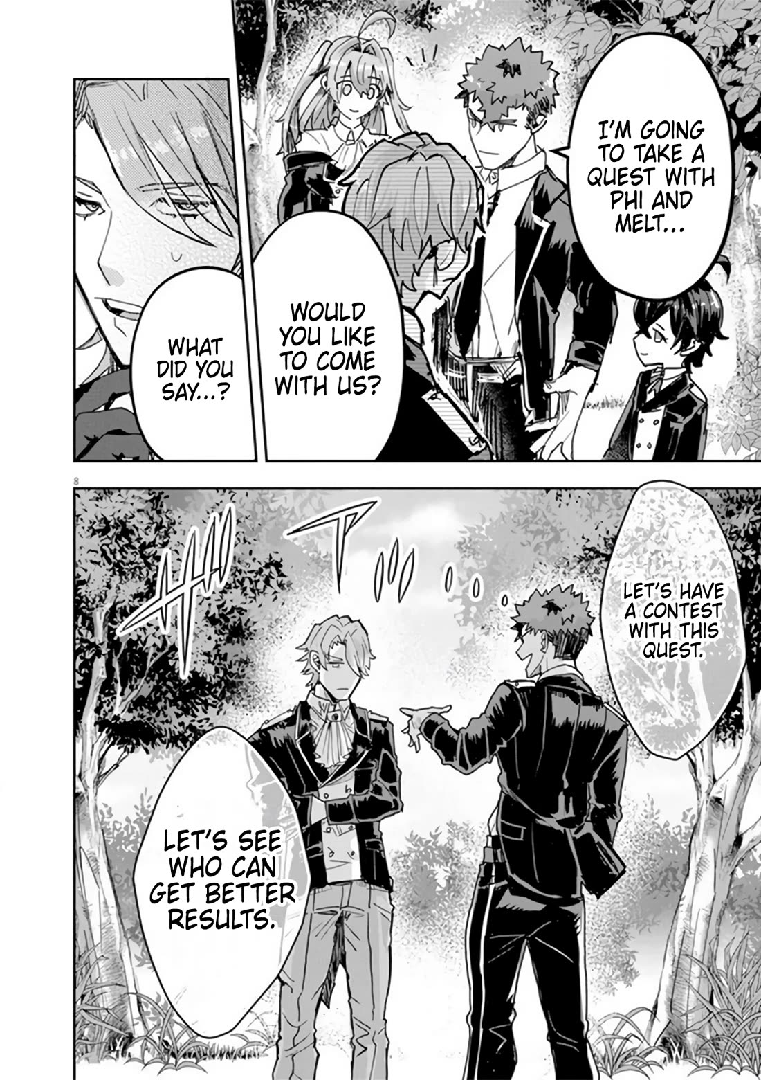 Regarding the Destruction of the Destruction Flag as a Result of a Nichiasa-Loving Otaku Being Reincarnated as a Villainous Student. Chapter 11 page 8 - Chapter 11: Good Morning, Crab Noble!
