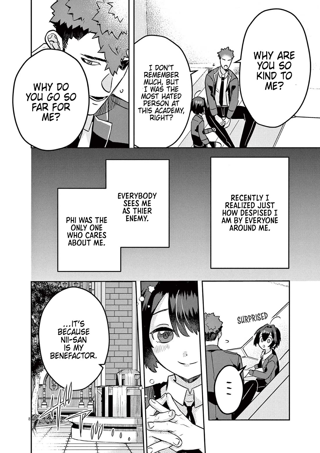 Regarding the Destruction of the Destruction Flag as a Result of a Nichiasa-Loving Otaku Being Reincarnated as a Villainous Student. Chapter 3 page 8 - Chapter 3: Nii-san is a Hero!!