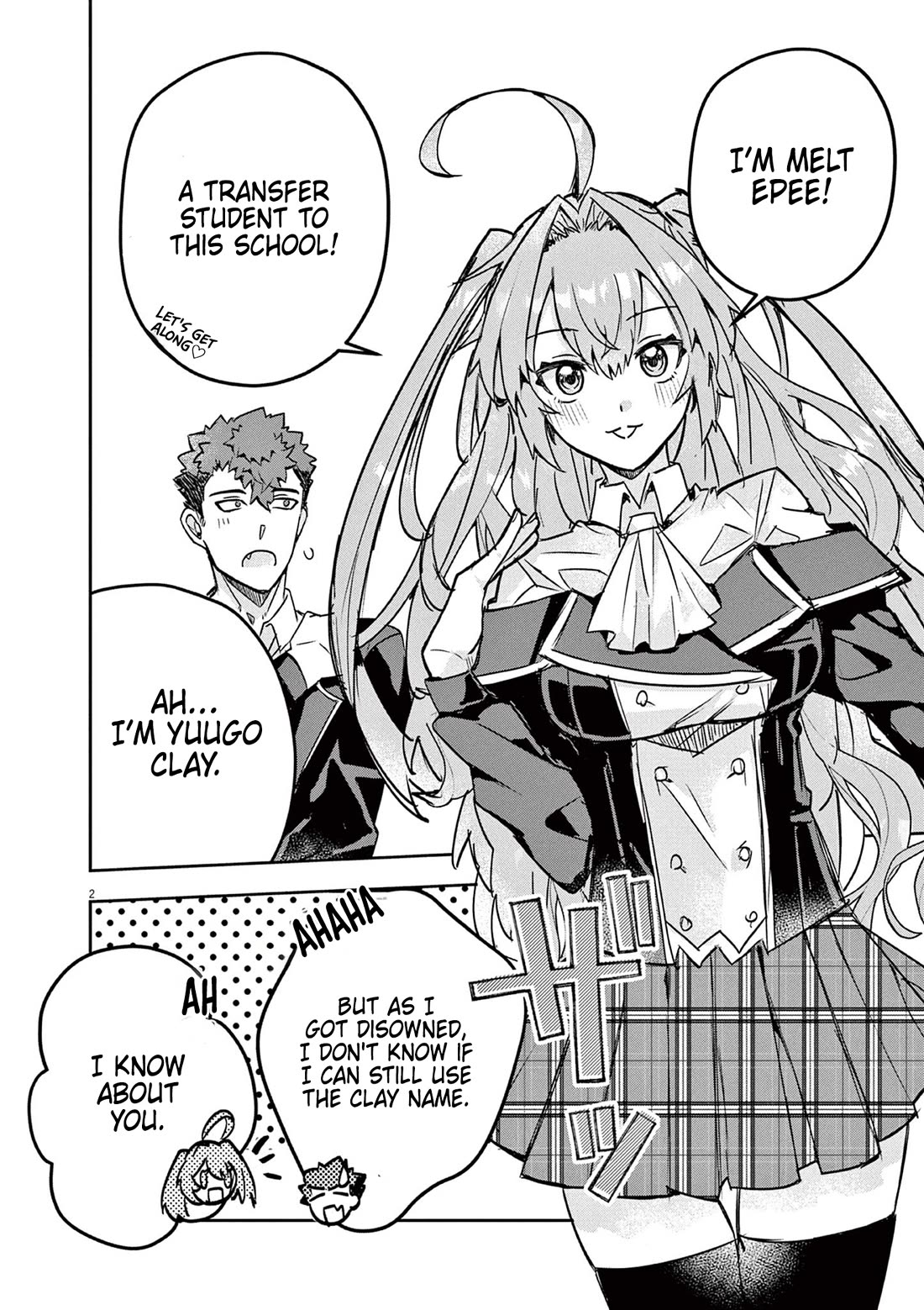 Regarding the Destruction of the Destruction Flag as a Result of a Nichiasa-Loving Otaku Being Reincarnated as a Villainous Student. Chapter 4 page 2 - Chapter 4: Melt Epee's Radiant Smile!