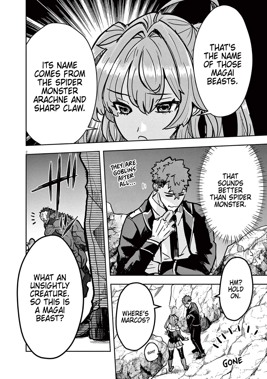 Regarding the Destruction of the Destruction Flag as a Result of a Nichiasa-Loving Otaku Being Reincarnated as a Villainous Student. Chapter 6 page 2 - Chapter 6: Yuugo VS Spider Monster