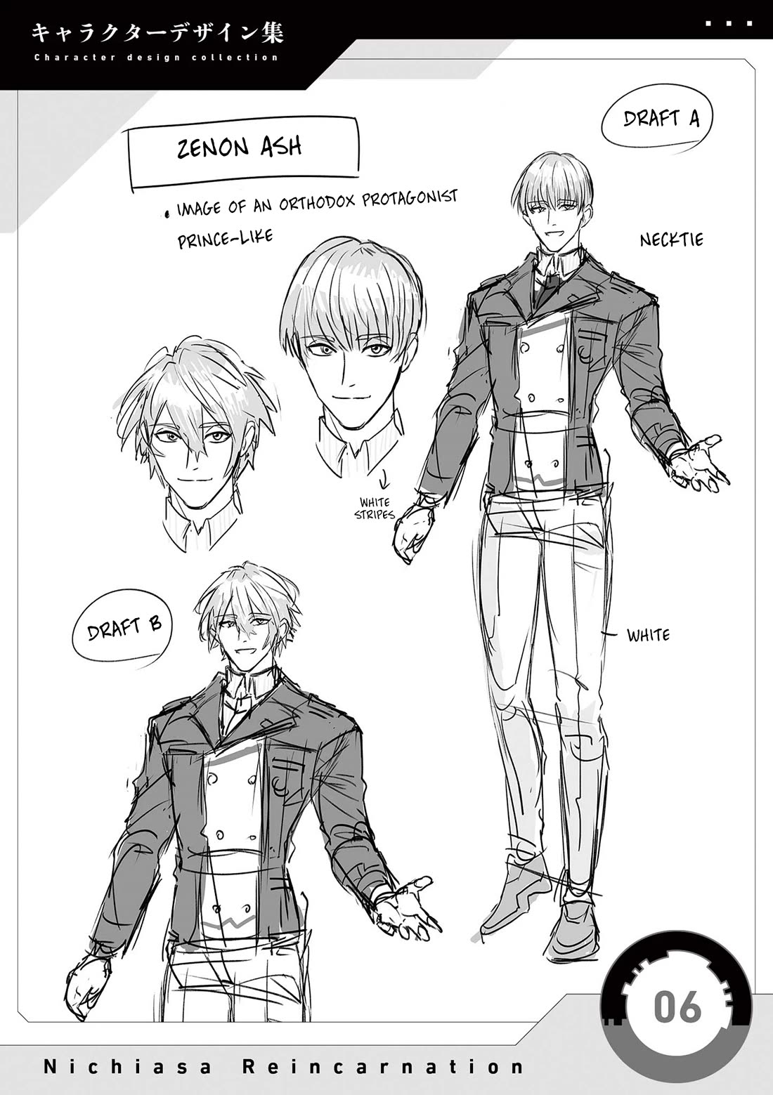 Regarding the Destruction of the Destruction Flag as a Result of a Nichiasa-Loving Otaku Being Reincarnated as a Villainous Student. Chapter 7.5 page 6 - Chapter 7.5: Extra: Character Design Collection
