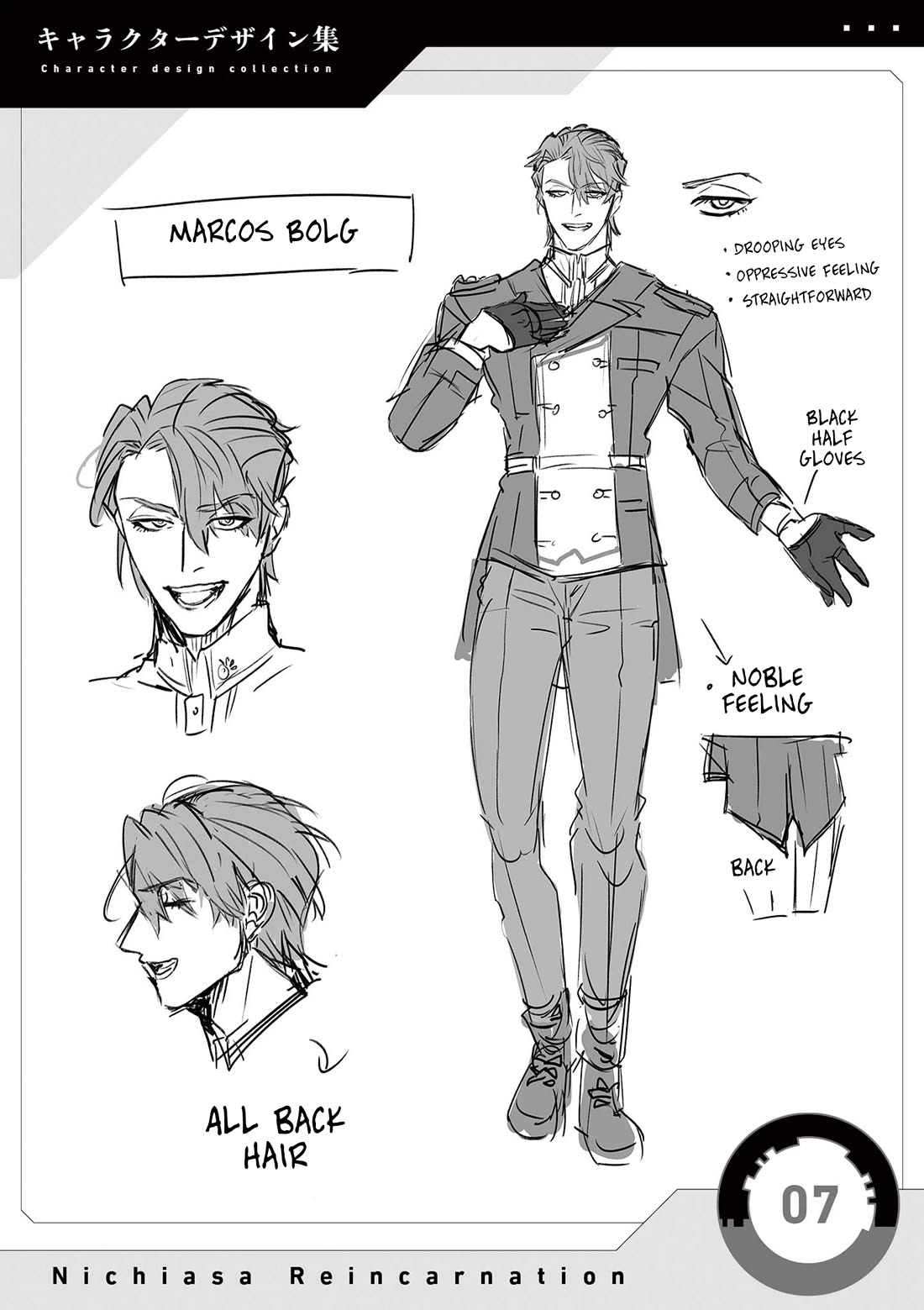 Regarding the Destruction of the Destruction Flag as a Result of a Nichiasa-Loving Otaku Being Reincarnated as a Villainous Student. Chapter 7.5 page 7 - Chapter 7.5: Extra: Character Design Collection