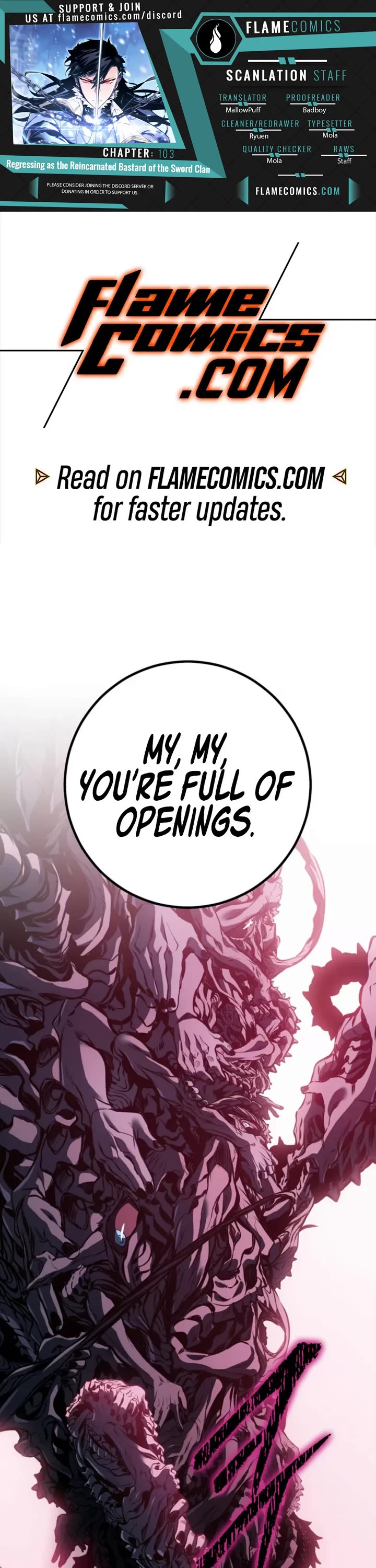 Regressing As The Reincarnated Bastard Of The Sword Clan Chapter 103 page 1 - Chapter 103