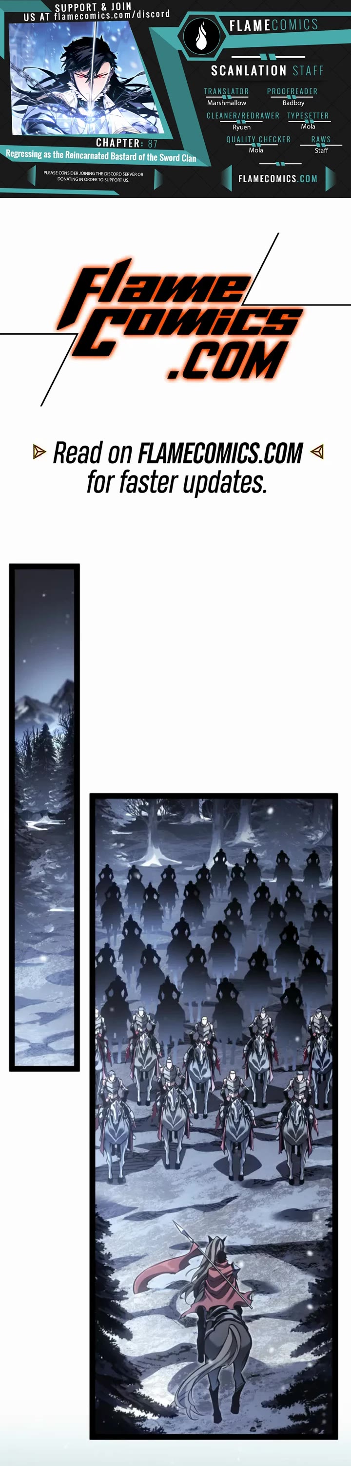 Regressing As The Reincarnated Bastard Of The Sword Clan Chapter 87 page 1 - Chapter 87
