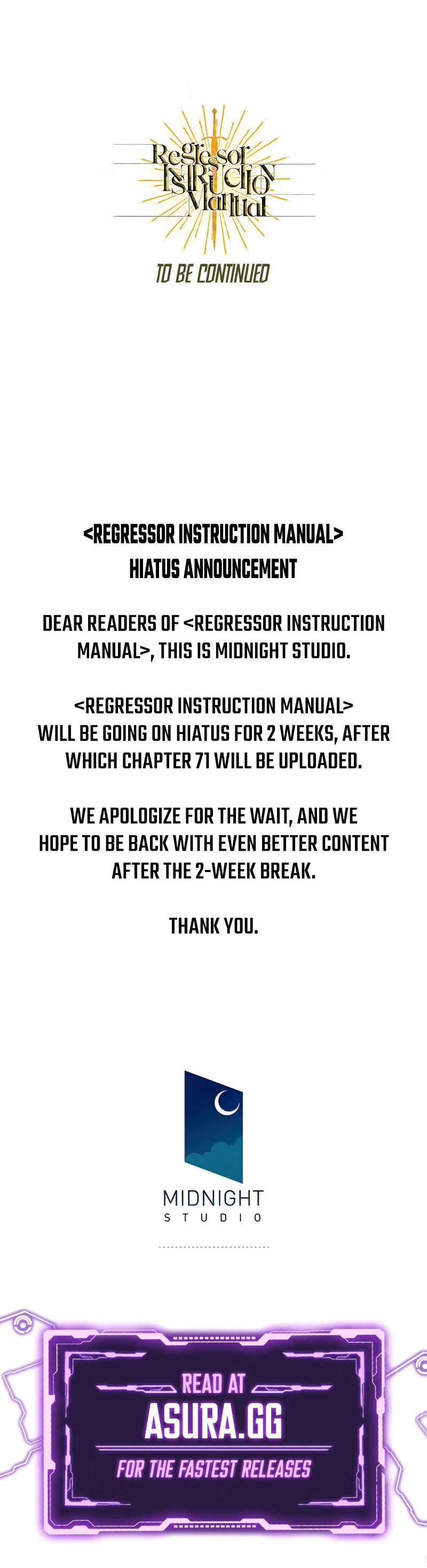 Regressor Instruction Manual Chapter 70 page 69 - Chapter 70
