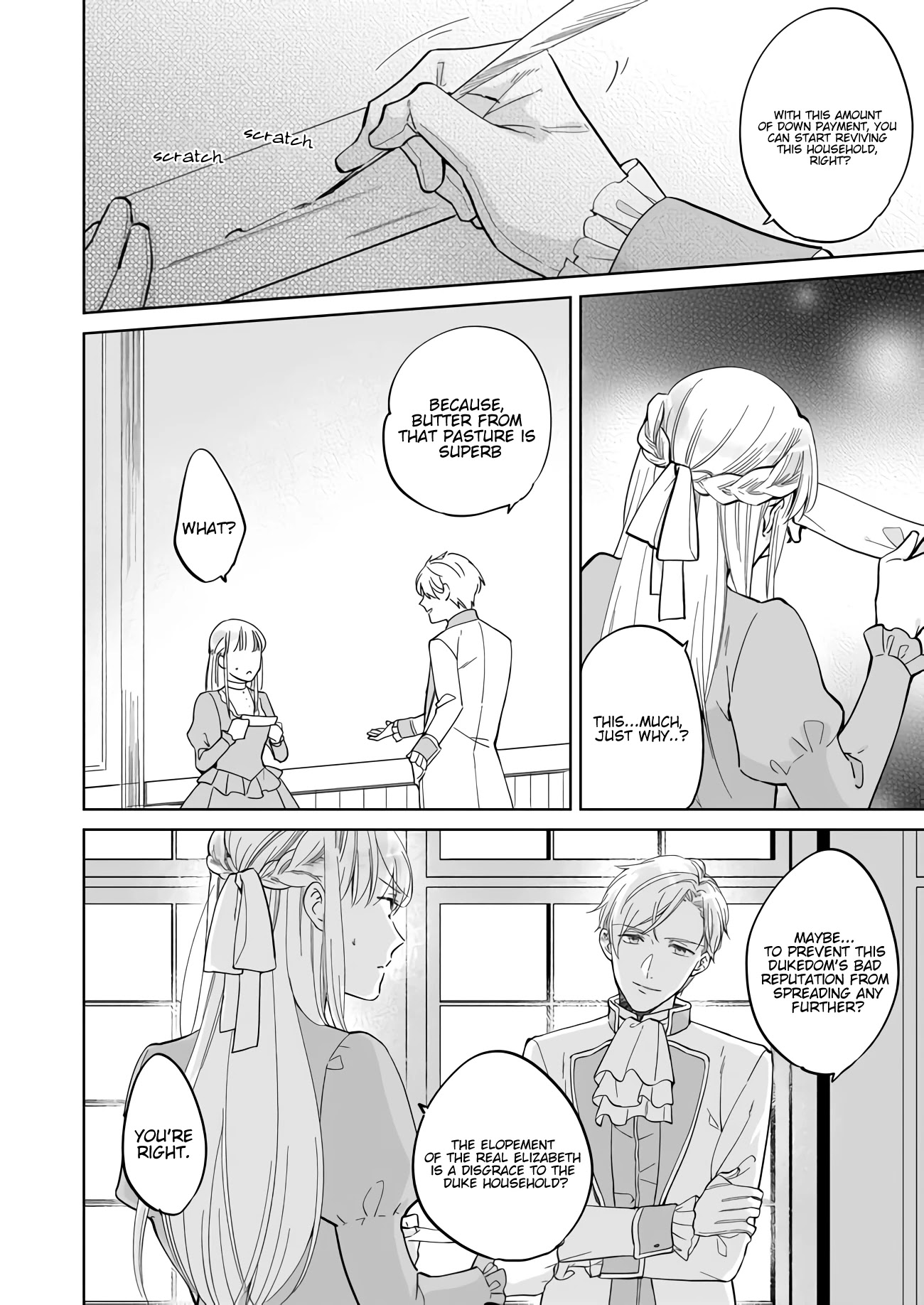 Reijou Elizabeth no Kareinaru Migawari Seikatsu Chapter 1.1 page 12 - Chapter 1.1