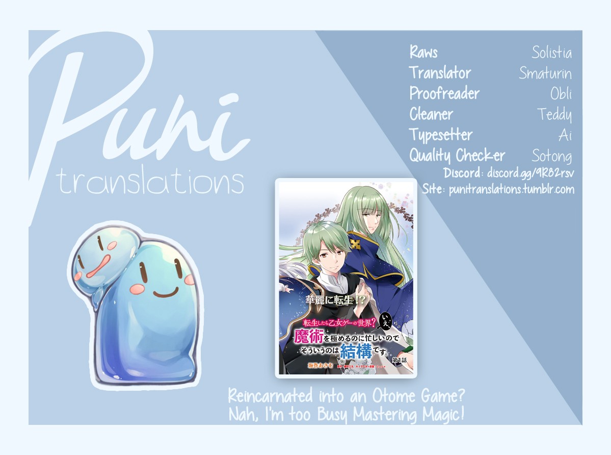 Reincarnated into an Otome Game? Nah, I'm Too Busy Mastering Magic! Chapter 2.1 page 1 - Chapter 2.1
