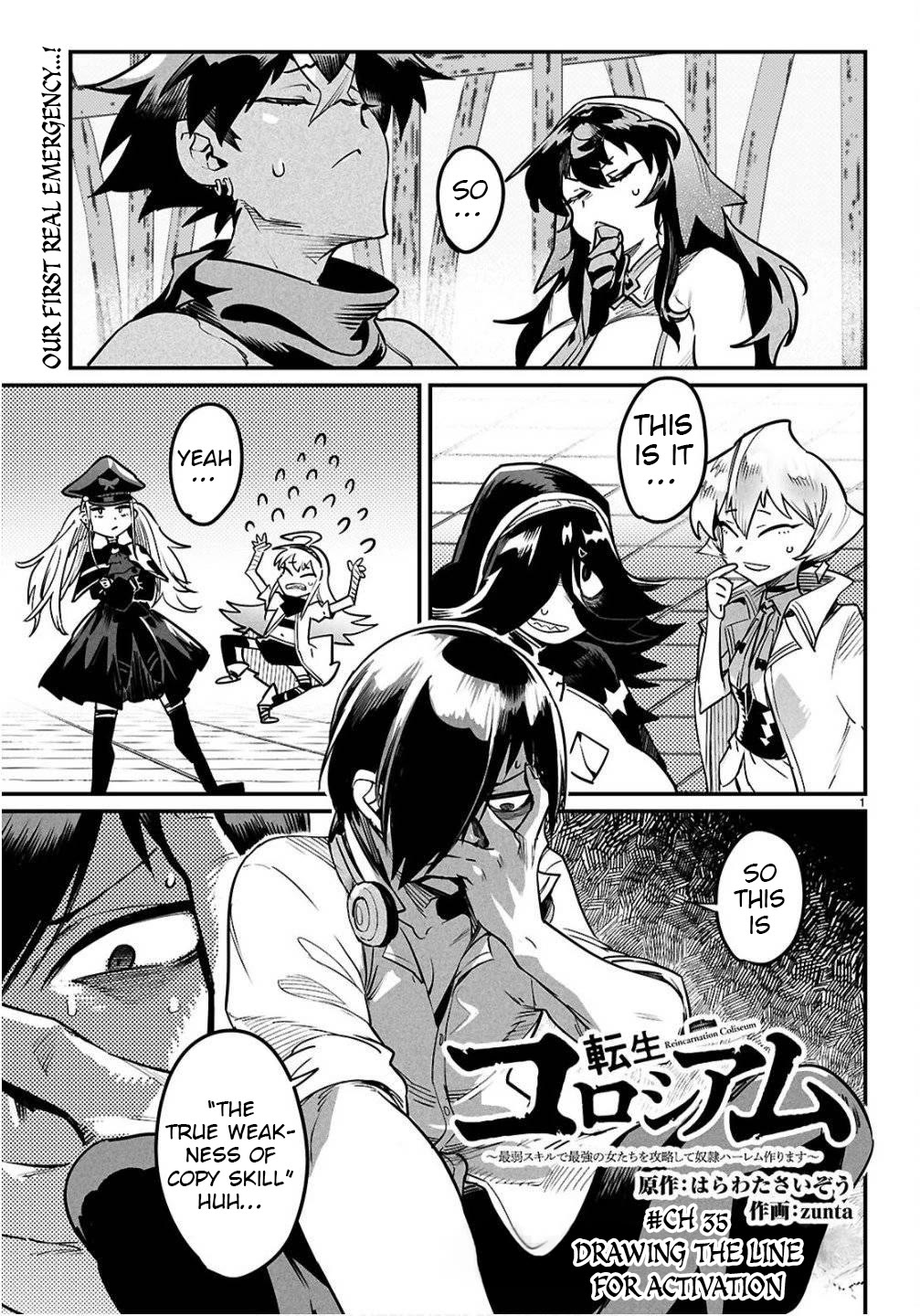 Reincarnation Colosseum - Using the Weakest Skills in Order to Defeat the Strongest Women and Create a Slave Harem Chapter 35 page 1 - Chapter 35