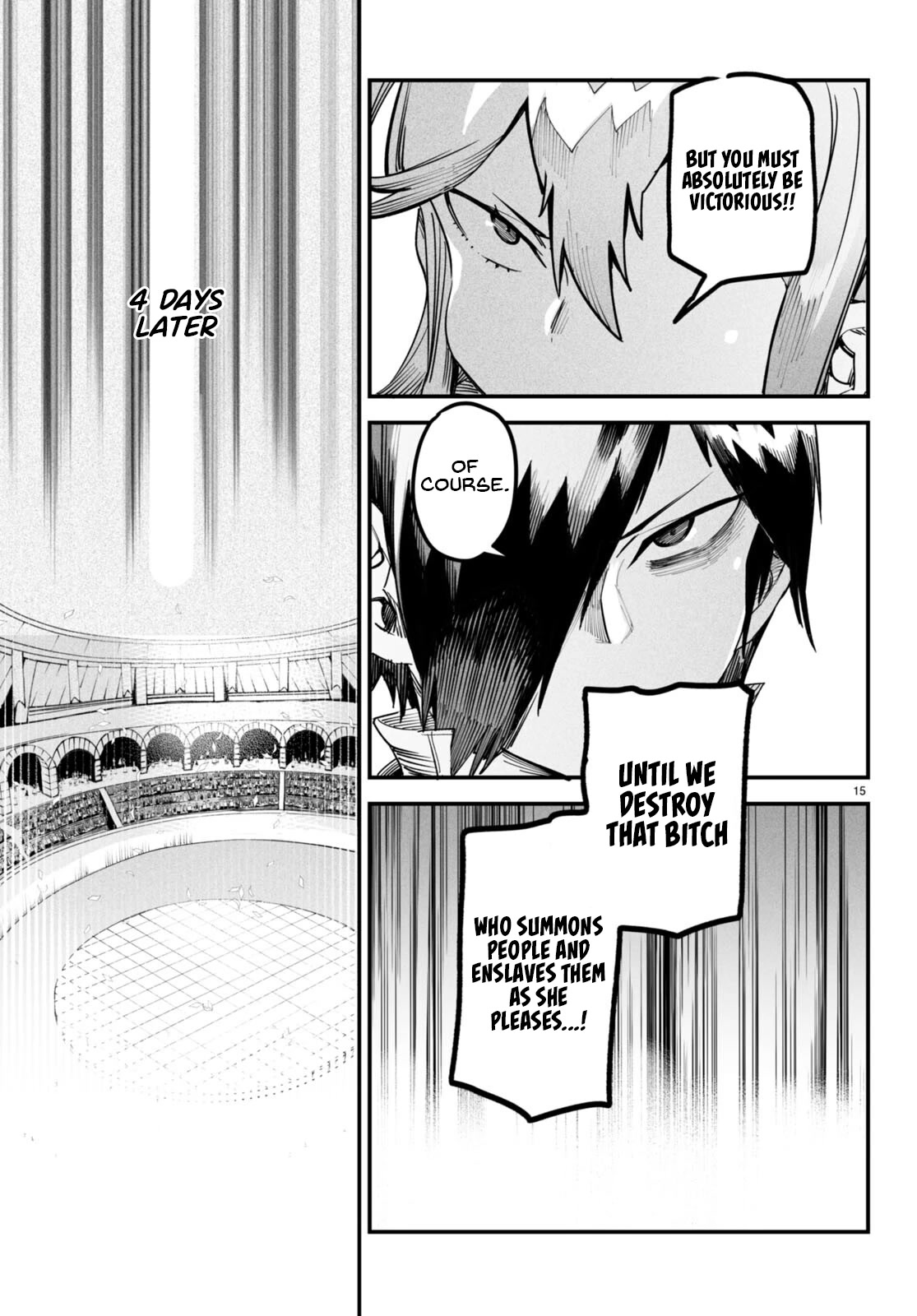 Reincarnation Colosseum - Using the Weakest Skills in Order to Defeat the Strongest Women and Create a Slave Harem Chapter 4 page 15 - Chapter 4: The Lacking Four Heavenly Kings