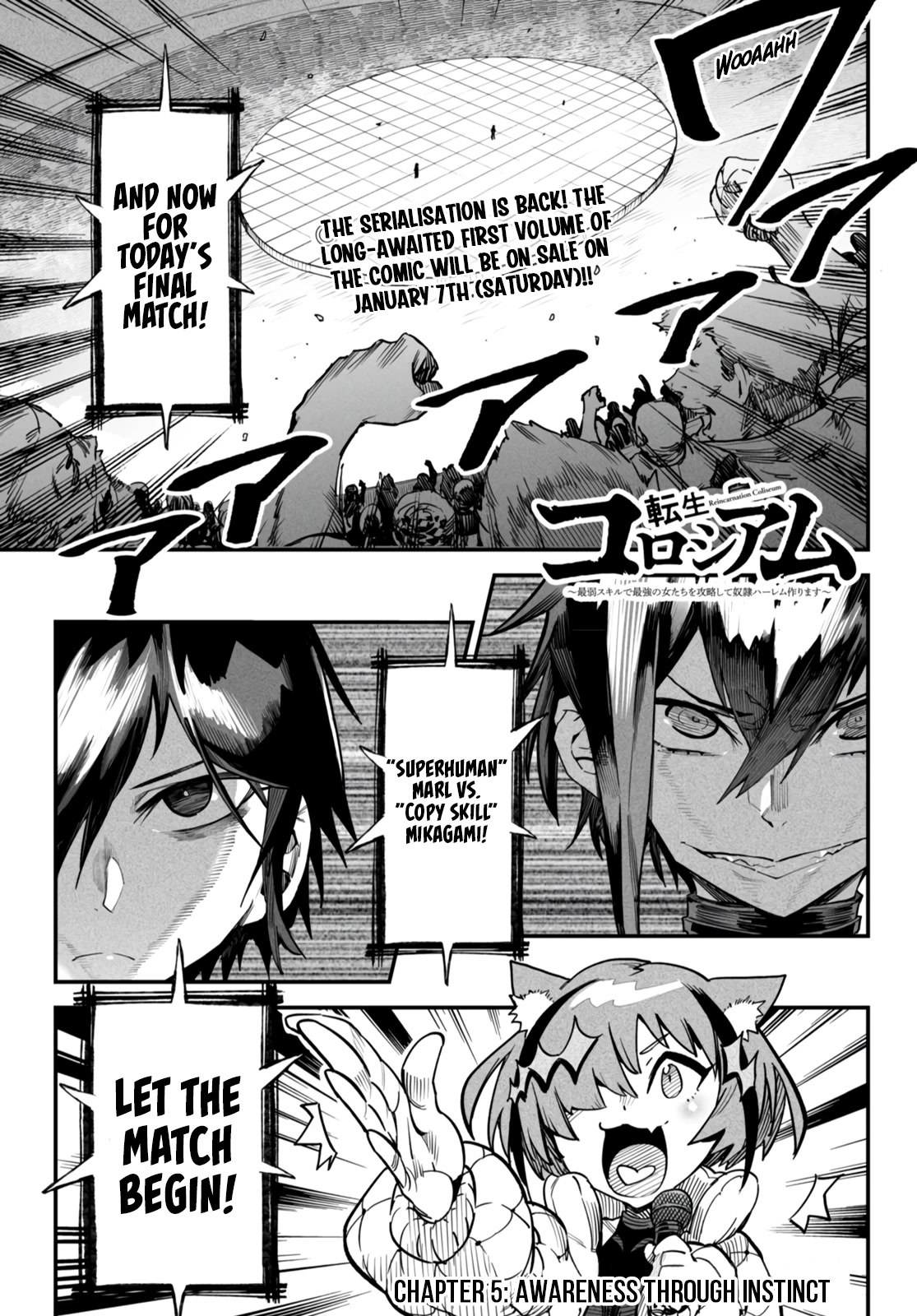 Reincarnation Colosseum - Using the Weakest Skills in Order to Defeat the Strongest Women and Create a Slave Harem Chapter 5 page 2 - Chapter 5: Awareness Through Instinct