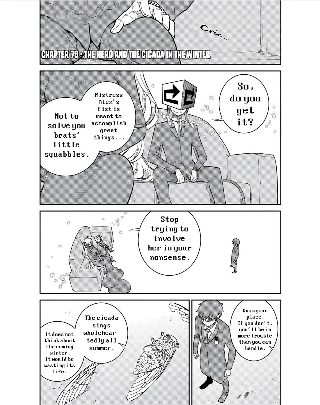 Reincarnation no Kaben Chapter 79 page 1 - Chapter 79: The hero and the cicada in the winter