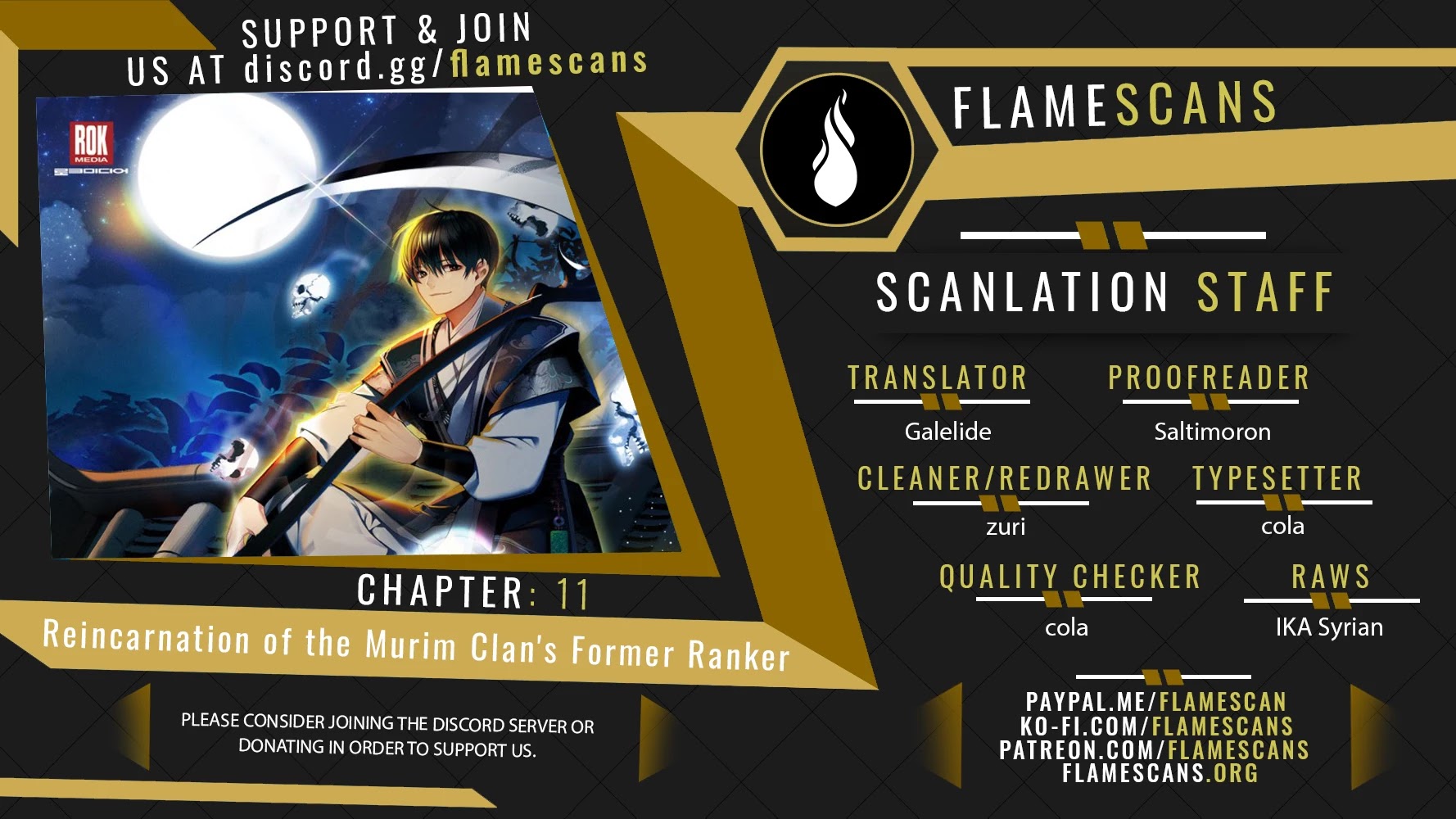 Reincarnation of the Murim Clan's Former Ranker Chapter 11 page 1 - Chapter 11
