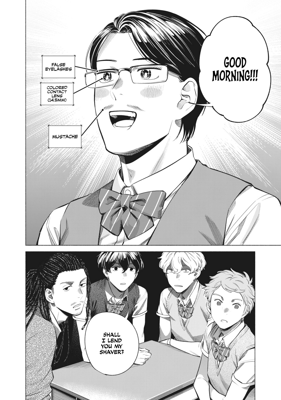 Reiwa Hanamaru Gakuen Chapter 7 page 12 - Chapter 7: #HavingABeard #IsUseless? #Uchimura-san