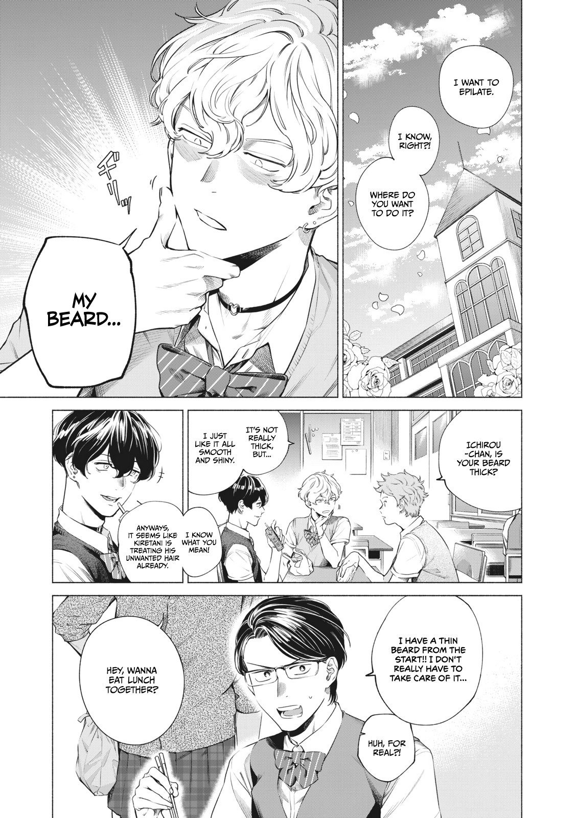 Reiwa Hanamaru Gakuen Chapter 7 page 3 - Chapter 7: #HavingABeard #IsUseless? #Uchimura-san