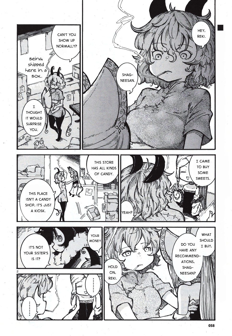 Reki Yomi Chapter 6 page 2 - Chapter 6: Shag-neesan and smoking