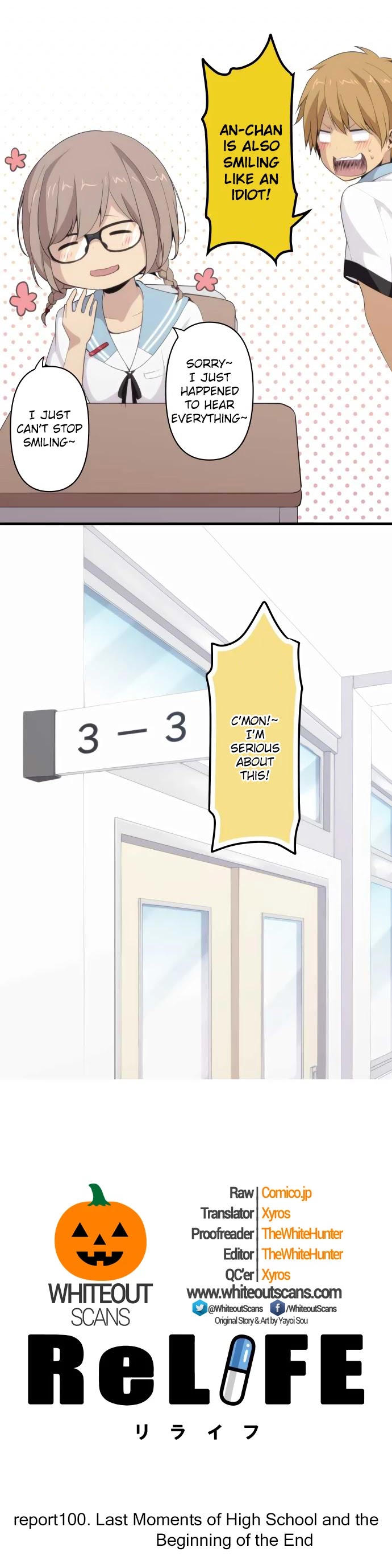 ReLIFE Chapter 100 page 3 - Chapter 100: Last Moments of High School and the Beginning of the End