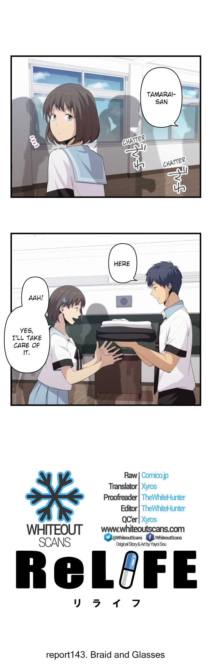 ReLIFE Chapter 143 page 1 - Chapter 143: Braid and Glasses