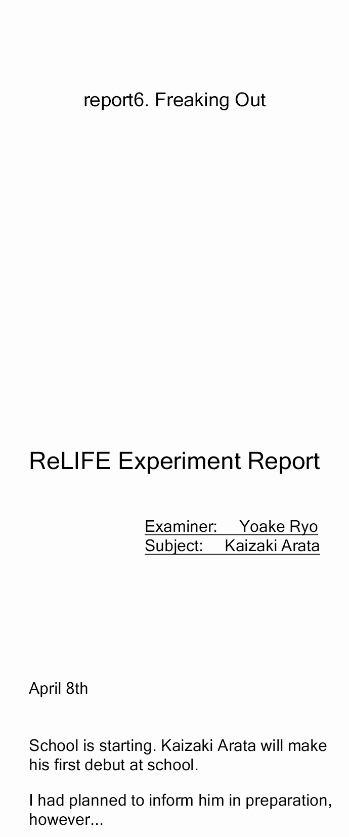ReLIFE Chapter 6 page 6 - Chapter 6: Freaking Out