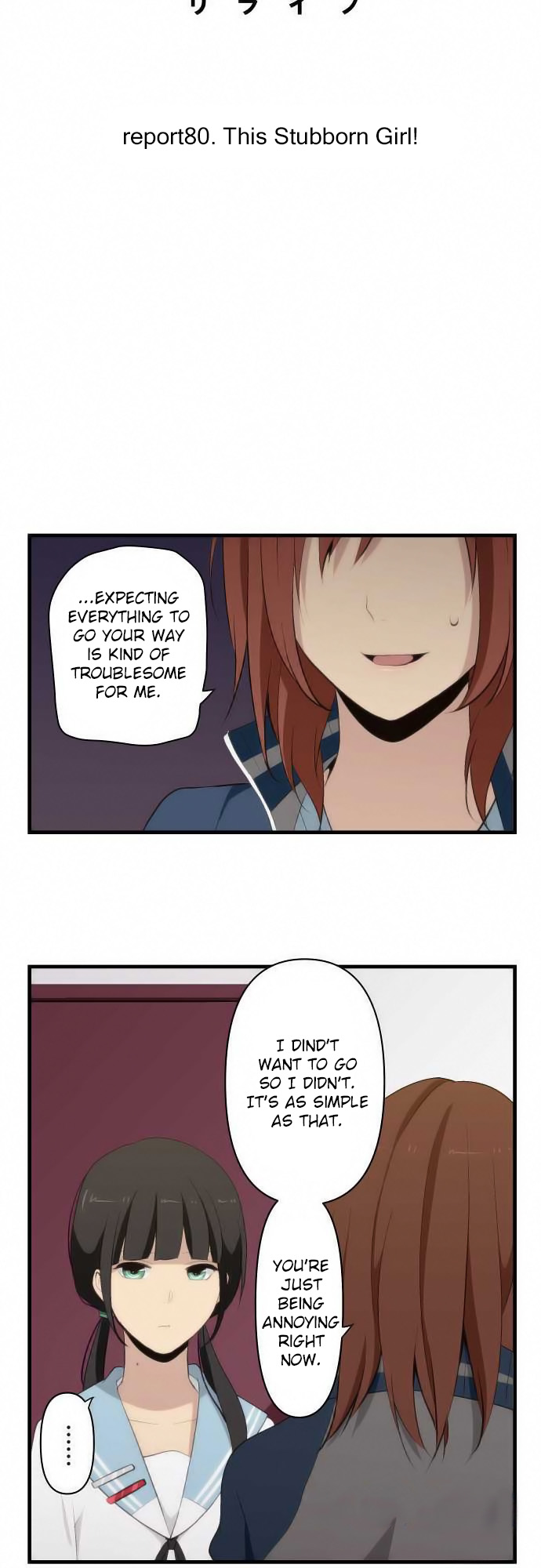 ReLIFE Chapter 80 page 3 - Chapter 80: This Stubborn Girl