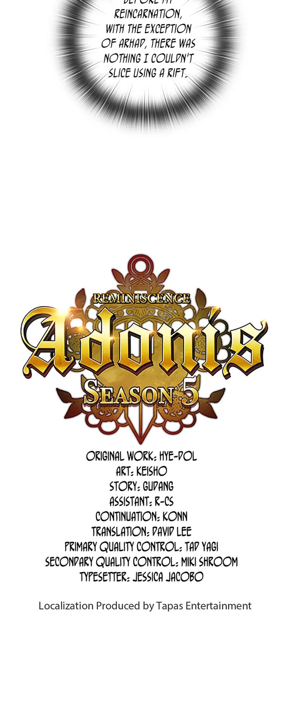 Reminiscence Adonis Chapter 216 page 38 - Chapter 216: Rifts