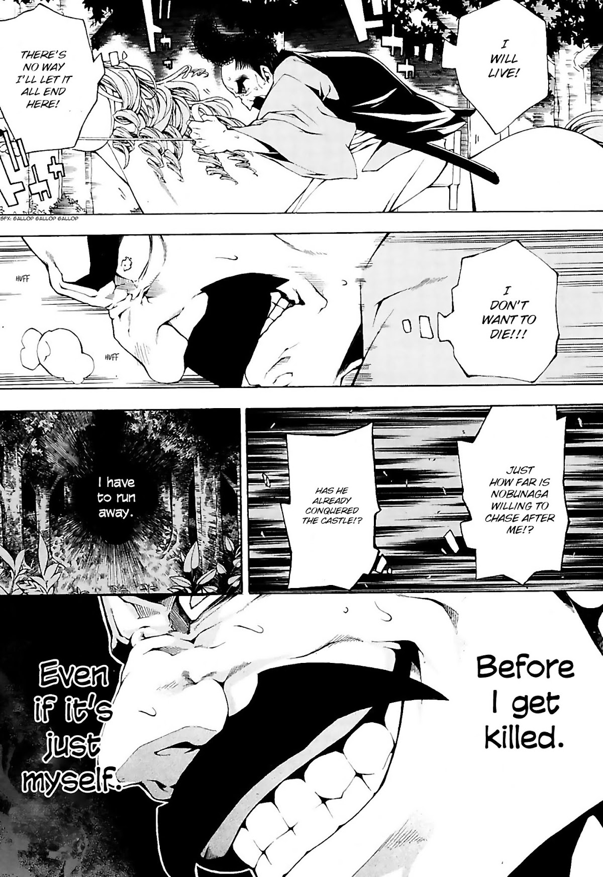 Rengoku ni Warau Chapter 22 page 11 - Chapter 22: The Warrior, Lapsing into Chaos in Settsu