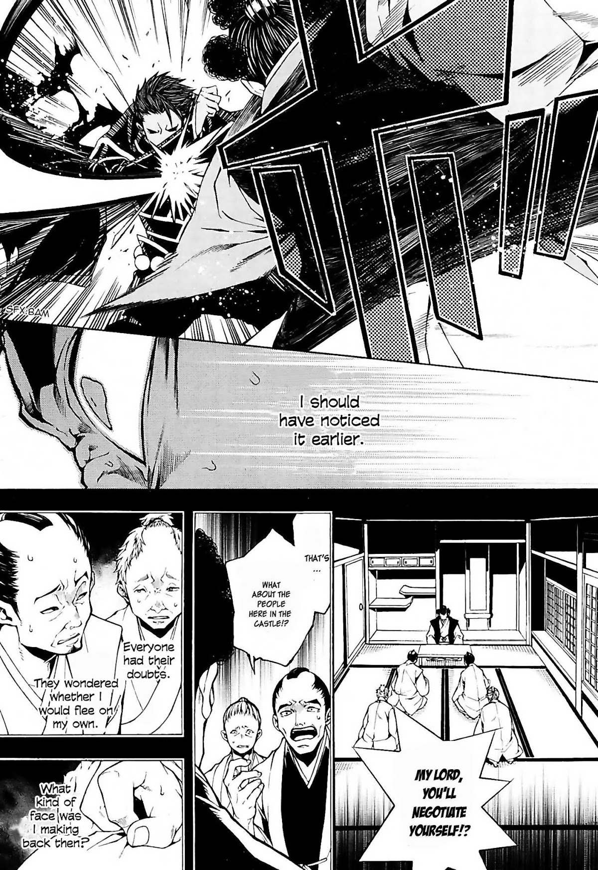 Rengoku ni Warau Chapter 22 page 25 - Chapter 22: The Warrior, Lapsing into Chaos in Settsu